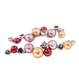 Honora 925 Sterling Silver Freshwater Pearl Garnet Drop Earrings 2” – Collectible designer item - retired