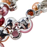 Honora 925 Sterling Silver Freshwater Pearl Garnet Drop Earrings 2” – Collectible designer item - retired