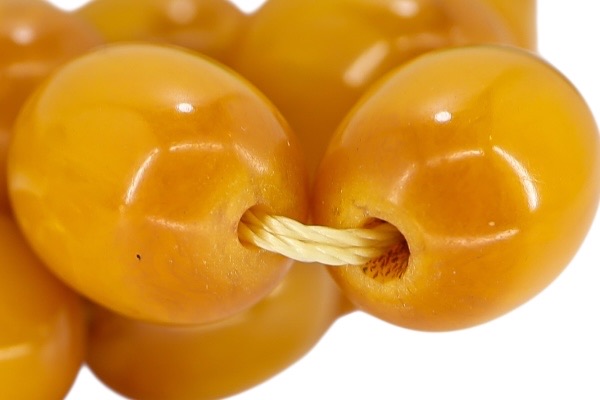 Tesbih prayer beads – close-up showing surface wear consistent with age