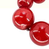 BEN-AMUN Vintage 80s Statement Necklace Cherry Red Resin Graduated Beads – Collectible vintage designer item