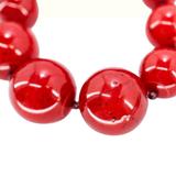 BEN-AMUN Vintage 80s Statement Necklace Cherry Red Resin Graduated Beads – Collectible vintage designer item