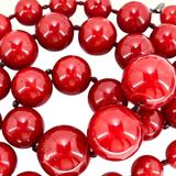 BEN-AMUN Vintage 80s Statement Necklace Cherry Red Resin Graduated Beads – Collectible vintage designer item
