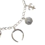 Vintage Sterling Silver Charm Bracelet Love Faith Music Lucky Charms 7in 5.6g – Collectible vintage item