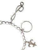 Vintage Sterling Silver Charm Bracelet Love Faith Music Lucky Charms 7in 5.6g – Collectible vintage item