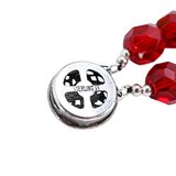 Red Faceted Glass Beaded Bracelet With Filigree Sterling Clasp – OOAK - Unique one of a kind item handmade by A World Of Things made using recycled materials 