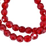 Red Faceted Glass Beaded Bracelet With Filigree Sterling Clasp – OOAK - Unique one of a kind item handmade by A World Of Things made using recycled materials 