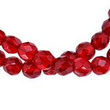 Red Faceted Glass Beaded Bracelet With Filigree Sterling Clasp – OOAK - Unique one of a kind item handmade by A World Of Things made using recycled materials 