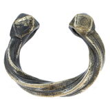 West African Twisted Cuff Bracelet Prestige Amulet 224g Heavy – Ethnographic collectible - Africa 