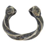 West African Twisted Cuff Bracelet Prestige Amulet 224g Heavy – Ethnographic collectible - Africa 