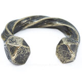 West African Twisted Cuff Bracelet Prestige Amulet 224g Heavy – Ethnographic collectible - Africa 