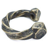 West African Twisted Cuff Bracelet Prestige Amulet 224g Heavy – Ethnographic collectible - Africa 