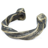 West African Twisted Cuff Bracelet Prestige Amulet 224g Heavy – Ethnographic collectible - Africa 