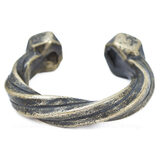 West African Twisted Cuff Bracelet Prestige Amulet 224g Heavy – Ethnographic collectible - Africa 