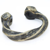 West African Twisted Cuff Bracelet Prestige Amulet 224g Heavy – Ethnographic collectible - Africa 