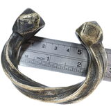 West African Twisted Cuff Bracelet Prestige Amulet 224g Heavy – Ethnographic collectible - Africa 