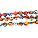 Triple 3 Strand Vintage Venetian Millefiori Glass Bead Bracelet W Red Spacers – Estate Find