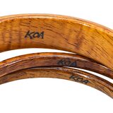 Vintage Hawaiian Koa Wood Bangle Bracelet Set – 3 Stacking Bangles Tiger Grain Koa – Collectible vintage item