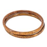 Vintage Hawaiian Koa Wood Bangle Bracelet Set – 3 Stacking Bangles Tiger Grain Koa – Collectible vintage item