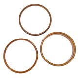Vintage Hawaiian Koa Wood Bangle Bracelet Set – 3 Stacking Bangles Tiger Grain Koa – Collectible vintage item