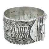 Kohapuri Style Toda Cuff Bracelet Pin Closure 1.5 in Wide 76g – OOAK - Unique one of a kind artisan item