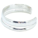 Modernist Sterling Silver Cuff Bracelet 35.8g – Estate Find
