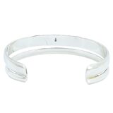 Modernist Sterling Silver Cuff Bracelet 35.8g – Estate Find