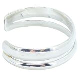 Modernist Sterling Silver Cuff Bracelet 35.8g – Estate Find