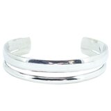 Modernist Sterling Silver Cuff Bracelet 35.8g – Estate Find