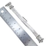 Rathod Arts Kolhapur Woven Silver Bracelet Screw Pin Closure Statement 78g – Studio made / small batch item  - Estate find