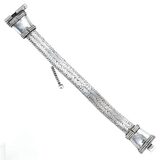 Rathod Arts Kolhapur Woven Silver Bracelet Screw Pin Closure Statement 78g – Studio made / small batch item  - Estate find