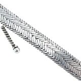 Rathod Arts Kolhapur Woven Silver Bracelet Screw Pin Closure Statement 78g – Studio made / small batch item  - Estate find
