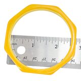Vintage Bakelite Bangle – Yellow Octagonal Bracelet, 2.5” Inner Diameter, Tested – Collectible vintage item