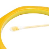 Vintage Bakelite Bangle – Yellow Octagonal Bracelet, 2.5” Inner Diameter, Tested – Collectible vintage item