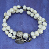 Signed Antique William B Kerr 4730 Arts & Crafts Baroque Pearl Bracelet 8.25 In – Rare collectible vintage item 
