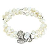 Signed Antique William B Kerr 4730 Arts & Crafts Baroque Pearl Bracelet 8.25 In – Rare collectible vintage item 