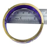 Vintage Chinese Cloisonné Hinged Bangle Bracelet Cobalt Blue Enamel Brass 2.5” – Estate Find