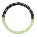 Vintage Cloisonne Green Stone Bangle Bracelet Floral 2.5” Chinese Export – Estate Find