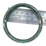 Vintage Chinese Cloisonne Bangle Bracelet Marbled Mottled Green Enamel Floral 2.5” – Estate Find