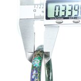 Vintage Chinese Cloisonne Bangle Bracelet Marbled Mottled Green Enamel Floral 2.5” – Estate Find
