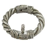 Tuareg Style Twisted White Metal Bracelet Ethnographic Cuff - Roy Sieber Provenance – Collectible Item - Estate find