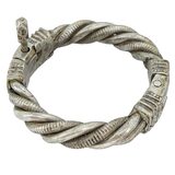 Tuareg Style Twisted White Metal Bracelet Ethnographic Cuff - Roy Sieber Provenance – Collectible Item - Estate find