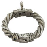 Tuareg Style Twisted White Metal Bracelet Ethnographic Cuff - Roy Sieber Provenance – Collectible Item - Estate find