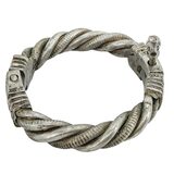 Tuareg Style Twisted White Metal Bracelet Ethnographic Cuff - Roy Sieber Provenance – Collectible Item - Estate find