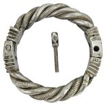 Tuareg Style Twisted White Metal Bracelet Ethnographic Cuff - Roy Sieber Provenance – Collectible Item - Estate find