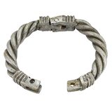 Tuareg Style Twisted White Metal Bracelet Ethnographic Cuff - Roy Sieber Provenance – Collectible Item - Estate find