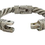 Tuareg Style Twisted White Metal Bracelet Ethnographic Cuff - Roy Sieber Provenance – Collectible Item - Estate find