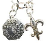 Vintage Sterling Silver Charm Bracelet Musical Sports Love Faith Lucky Symbols – Collectible vintage item