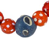 Vintage Antique Venetian Red Skunk And Other Collectible Trade Beads Bracelet – Collectible vintage item