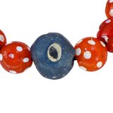 Vintage Antique Venetian Red Skunk And Other Collectible Trade Beads Bracelet – Collectible vintage item