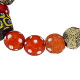 Vintage Antique Venetian Red Skunk And Other Collectible Trade Beads Bracelet – Collectible vintage item